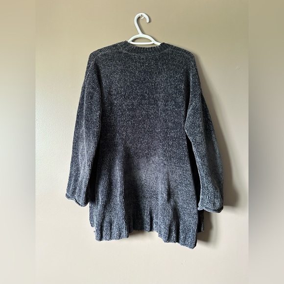 Slouchy Grey Knit Cardigan - Picture 2 of 10